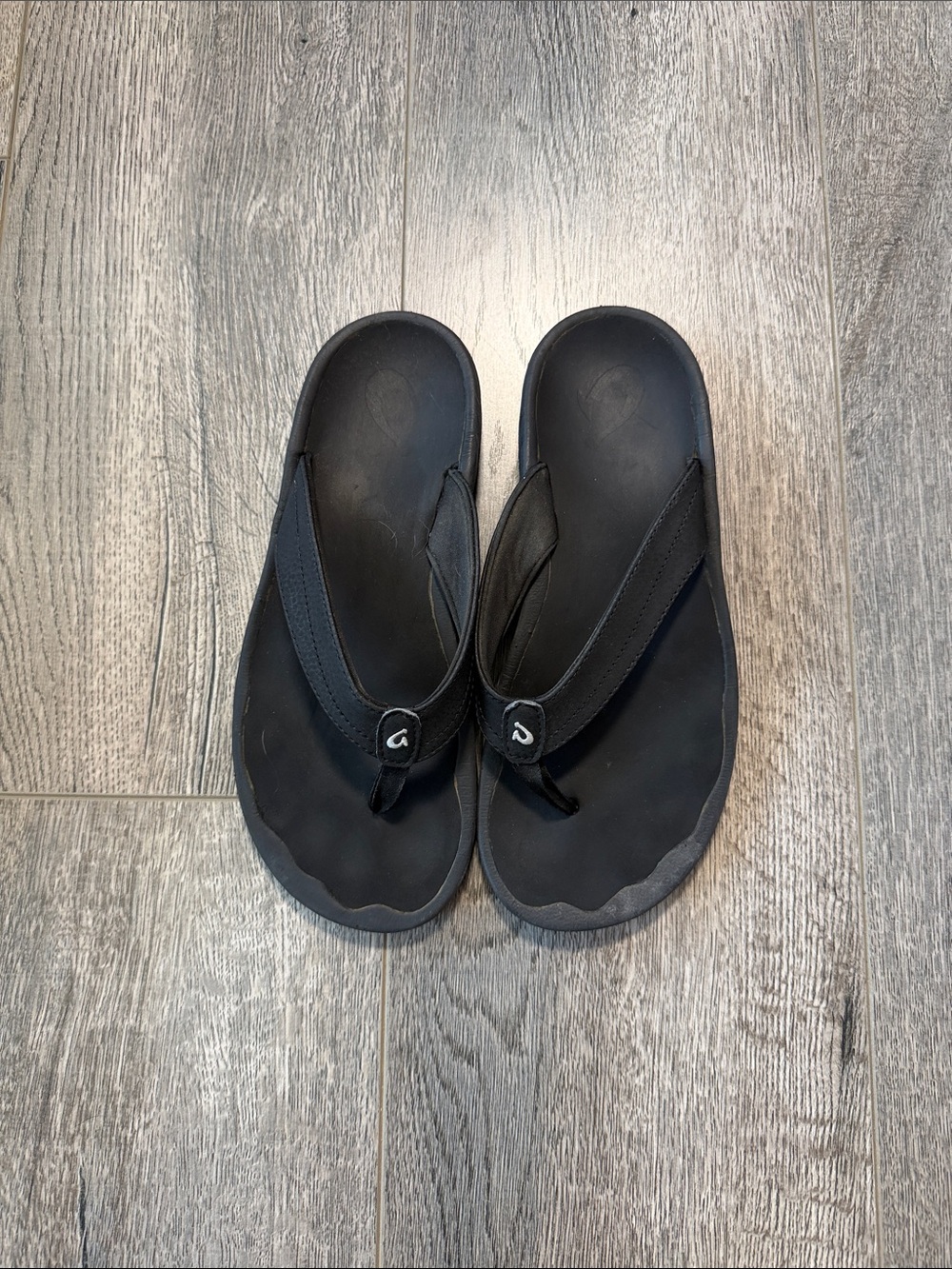OluKai Black Women's Flip Flop Sandals